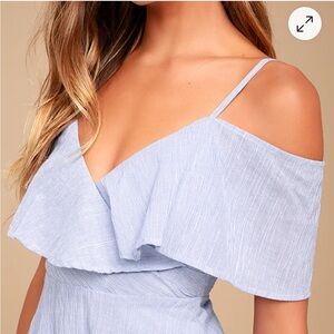 Light Blue Off-Shoulder Dress